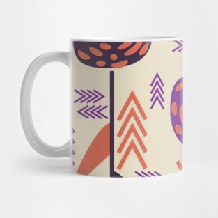 Purple Flowers and Arrows Mug